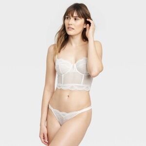 Auden White NWT Cheeky Underwear & Corset Set